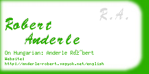 robert anderle business card